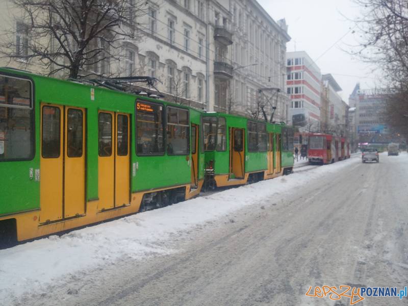 Bimby stoją na ul. 27 Grudnia - tak jest od czasu do czasu... Foto: lepszyPOZNAN.pl / gsm Bimby stoją na ul. 27 Grudnia - tak jest od czasu do czasu... Foto: lepszyPOZNAN.pl / gsm
