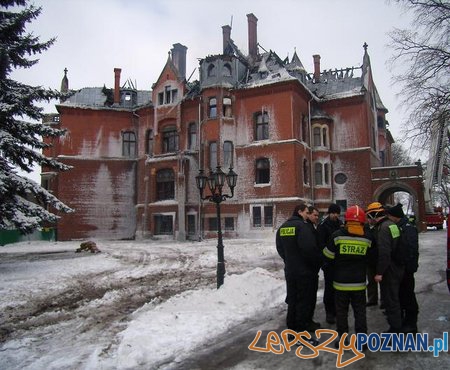 Pożar pałacu w Wąsowie  Foto: KWP w Poznaniu