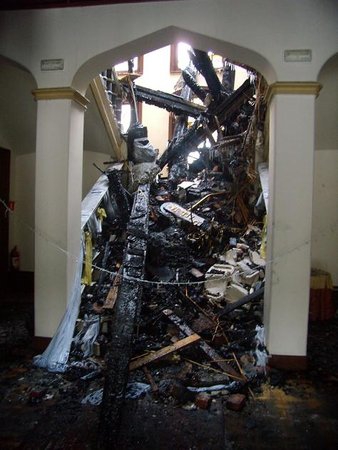 Pożar pałacu w Wąsowie Foto: KWP w Poznaniu Pożar pałacu w Wąsowie Foto: KWP w Poznaniu