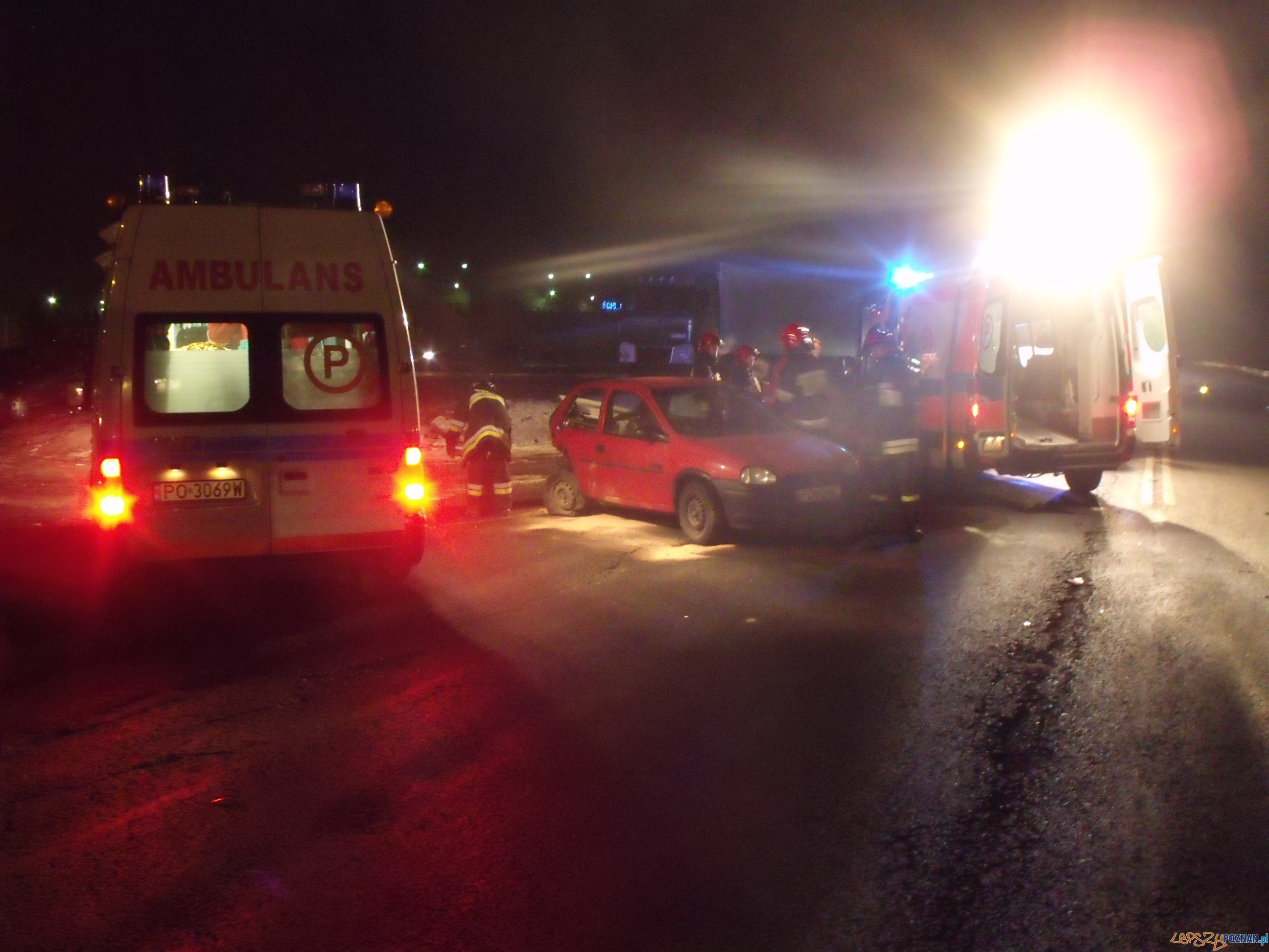 Wypadek na Bałtyckiej  Foto: KM PSP w Poznaniu