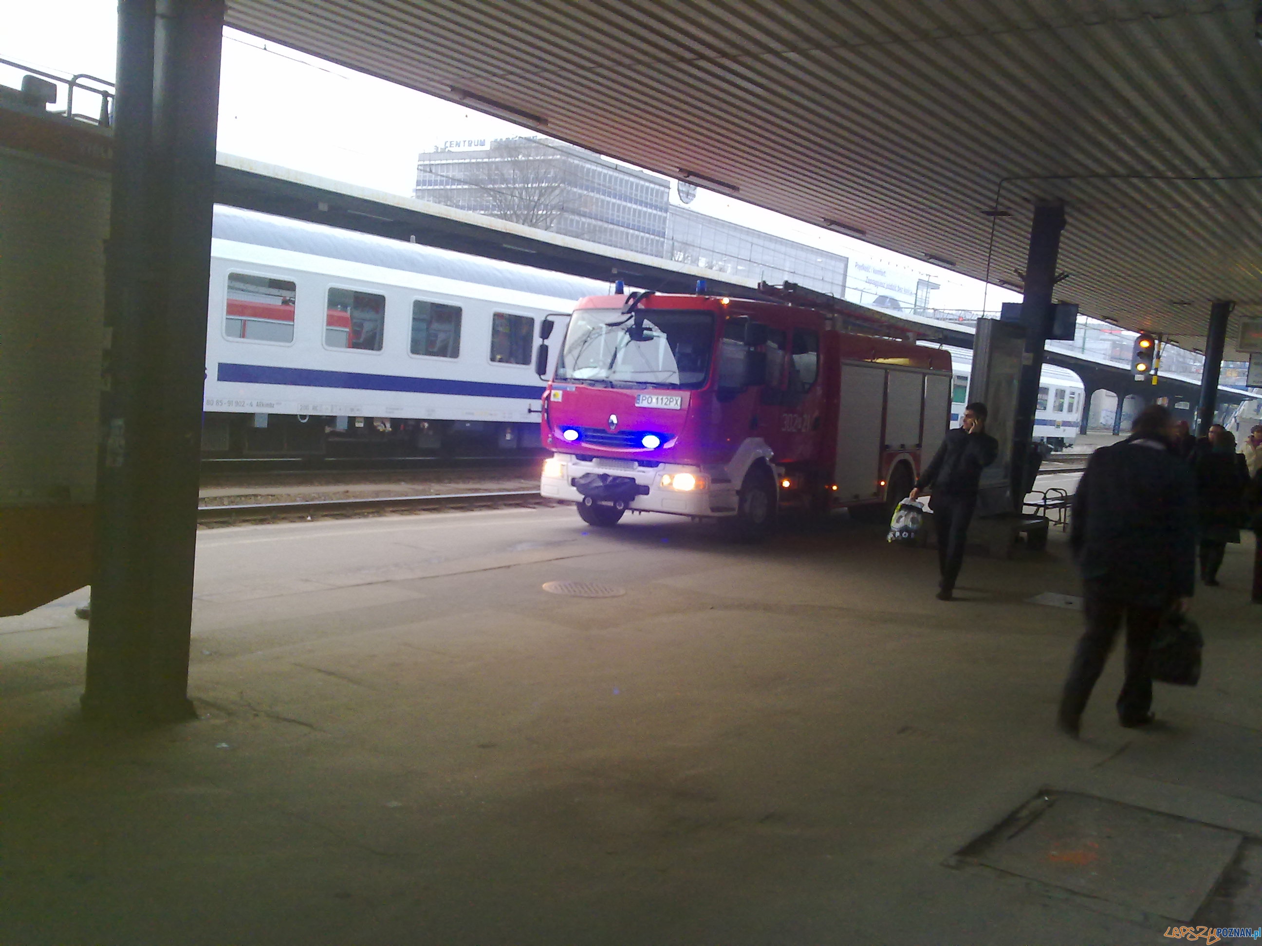 Poznań Główny - straż pożarna Foto: Poznań Główny - straż pożarna Foto:
