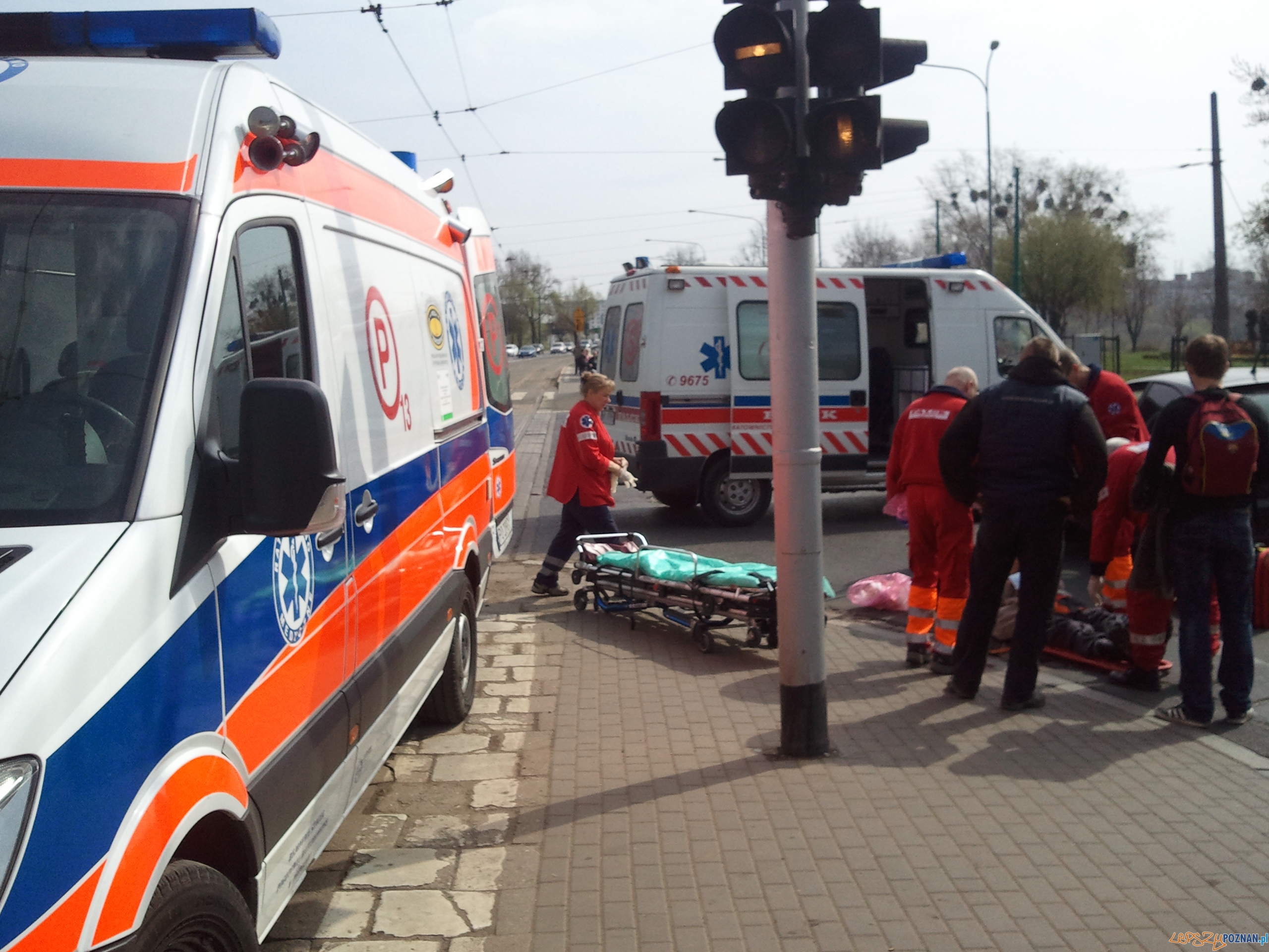 Potrącenie na Królowej Jadwigi  Foto: Andrzej/gsm