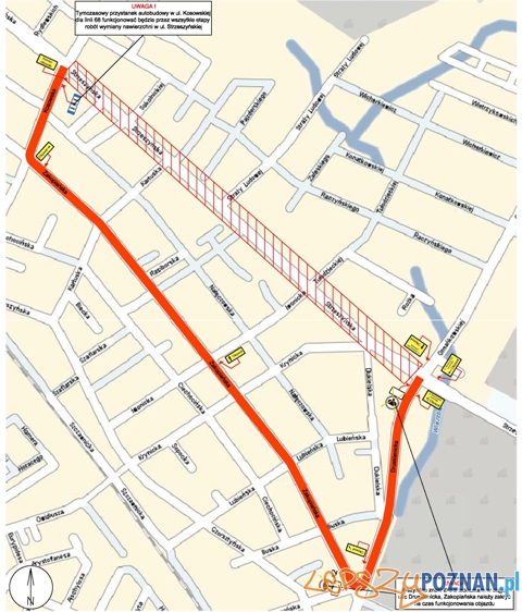 Objazd na ul. Strzeszyńskiej  Foto: ZDM