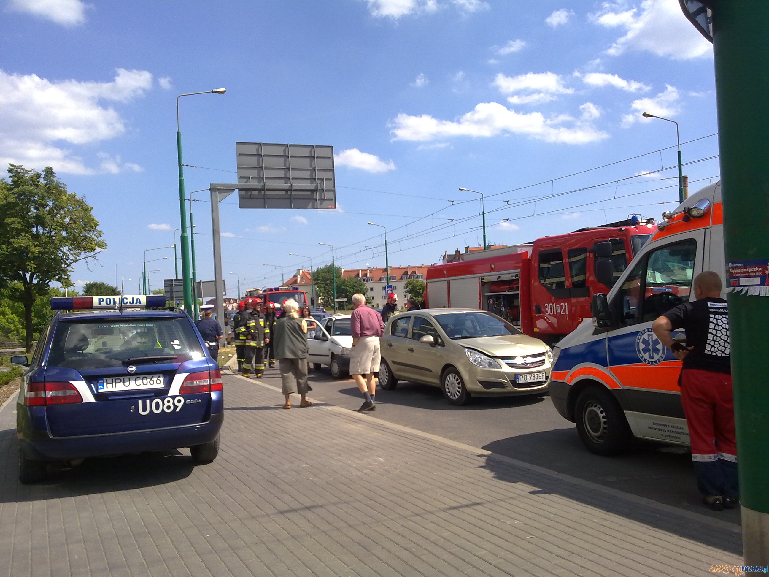 Kraksa na Estkowskiego (5) Foto: Kraksa na Estkowskiego (5) Foto: