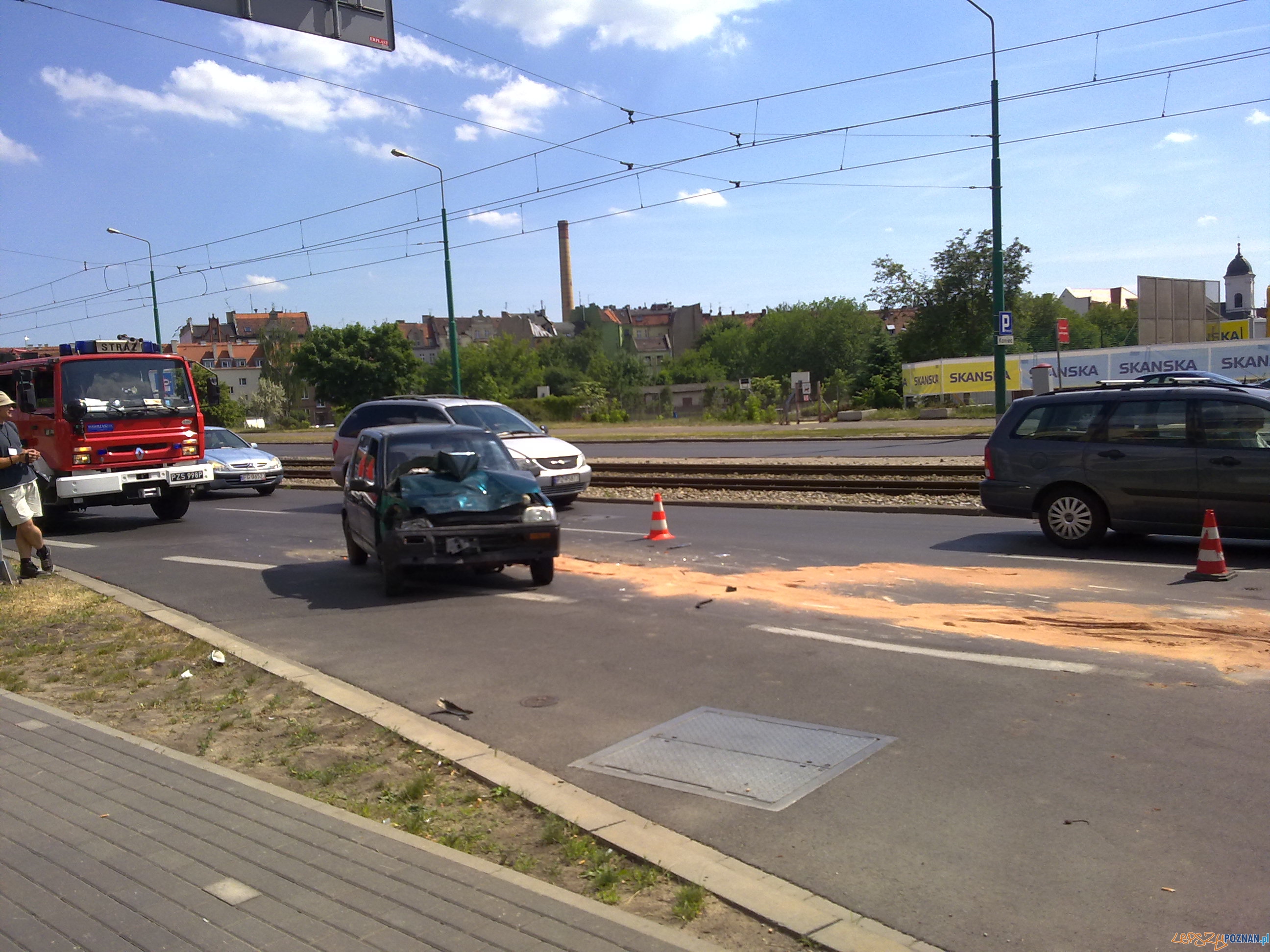 Kraksa na Estkowskiego (7) Foto: Kraksa na Estkowskiego (7) Foto: