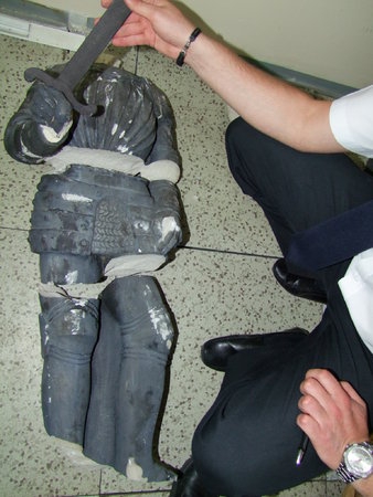 Zniszczony pręgierz Foto: KWP w Poznaniu Zniszczony pręgierz Foto: KWP w Poznaniu