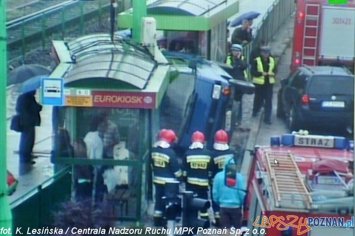 Wypadek na Rondzie Śródka Foto: MPK / K. Lesińska Wypadek na Rondzie Śródka Foto: MPK / K. Lesińska
