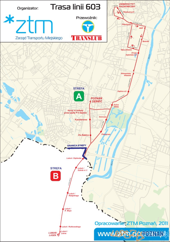 Zmiana przebiegu linii 603 Foto: ZTM Zmiana przebiegu linii 603 Foto: ZTM