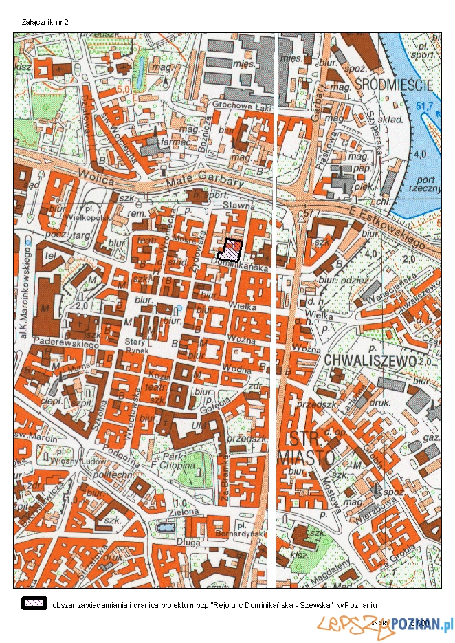 Rejon ulic Dominikańska - Szewska - obszar_zawiadamiania Foto: Rejon ulic Dominikańska - Szewska - obszar_zawiadamiania Foto: