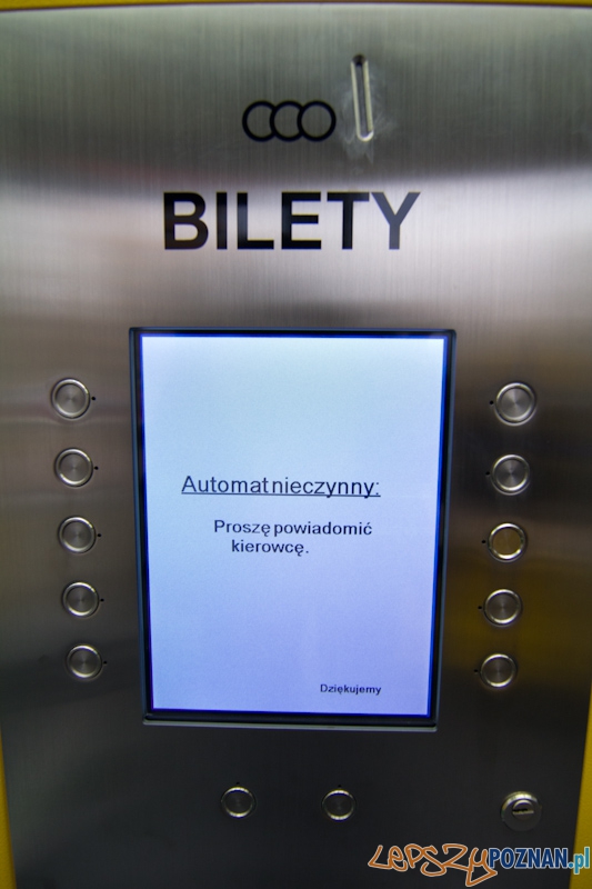 nieczynny biletomat Foto: lepszyPOZNAN.pl / Piotr Rychter nieczynny biletomat Foto: lepszyPOZNAN.pl / Piotr Rychter