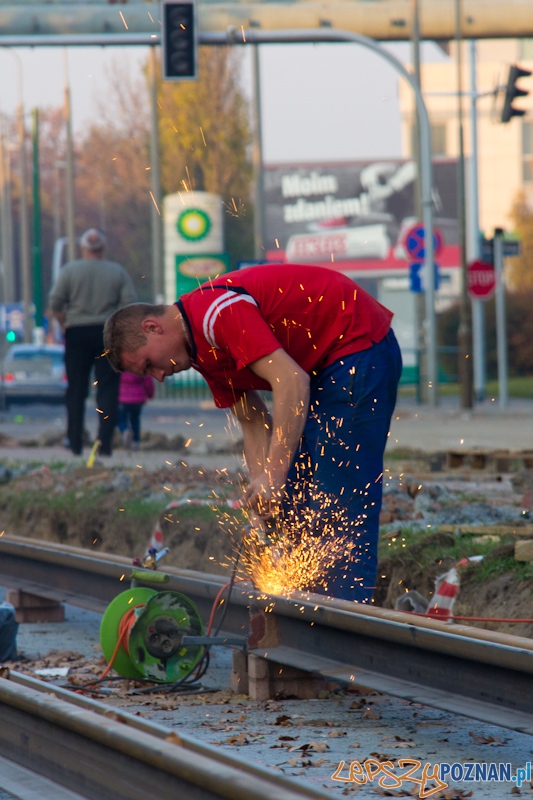 Remont ronda Jana Nowaka Jeziorańskiego  Foto: lepszyPOZNAN.pl / Piotr Rychter