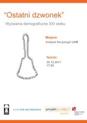 Ostatni dzwonek - wyzwania demograficzne XXI wieku Foto: Ostatni dzwonek - wyzwania demograficzne XXI wieku Ostatni dzwonek - wyzwania demograficzne XXI wieku Foto: Ostatni dzwonek - wyzwania demograficzne XXI wieku
