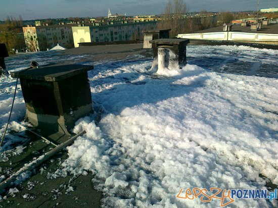 Palił się dach w Śremie Foto: Cezary Kobierski Palił się dach w Śremie Foto: Cezary Kobierski