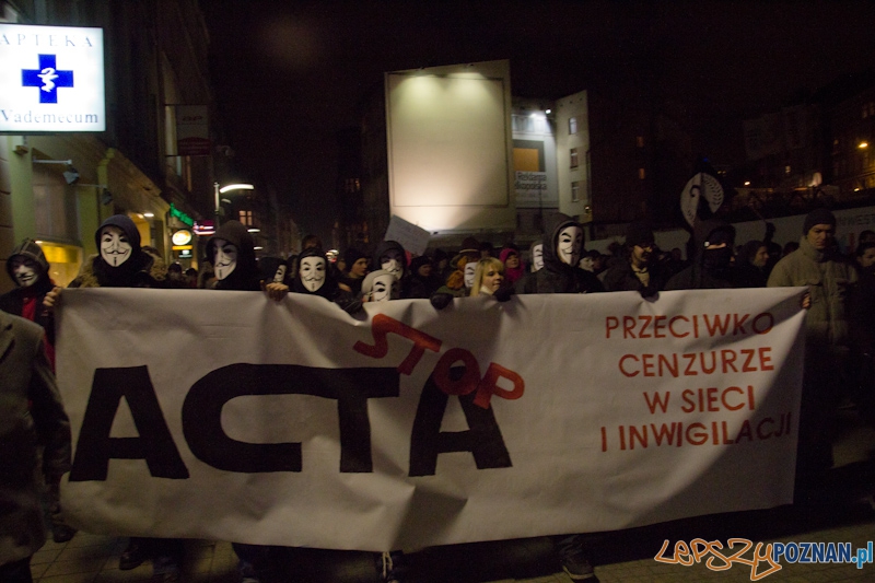 Protest przeciwko ACTA - 25.01.2012 r. Foto: lepszyPOZNAN.pl / Piotr Rychter Protest przeciwko ACTA - 25.01.2012 r. Foto: lepszyPOZNAN.pl / Piotr Rychter