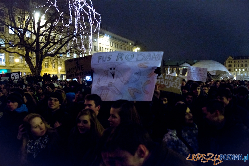Protest przeciwko ACTA - 26.01.2012 r. Foto: lepszyPOZNAN.pl / Piotr Rychter Protest przeciwko ACTA - 26.01.2012 r. Foto: lepszyPOZNAN.pl / Piotr Rychter