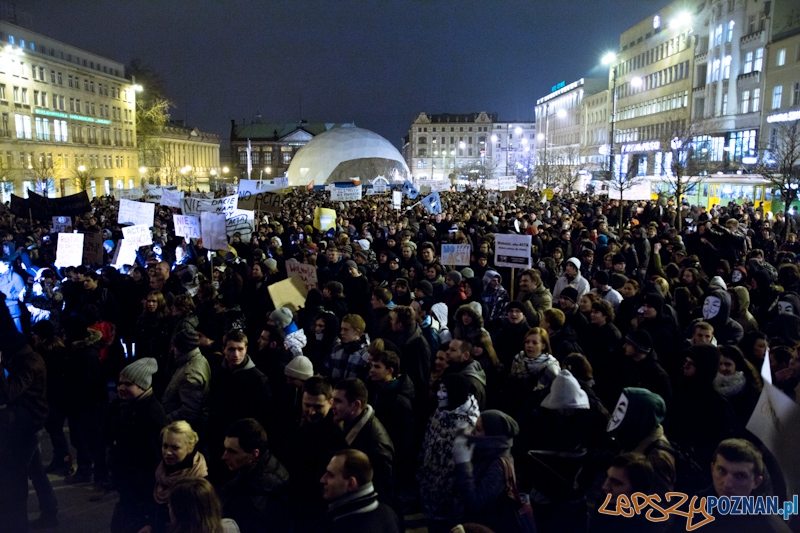 Protest przeciwko ACTA - 26.01.2012 r. Foto: lepszyPOZNAN.pl / Piotr Rychter Protest przeciwko ACTA - 26.01.2012 r. Foto: lepszyPOZNAN.pl / Piotr Rychter