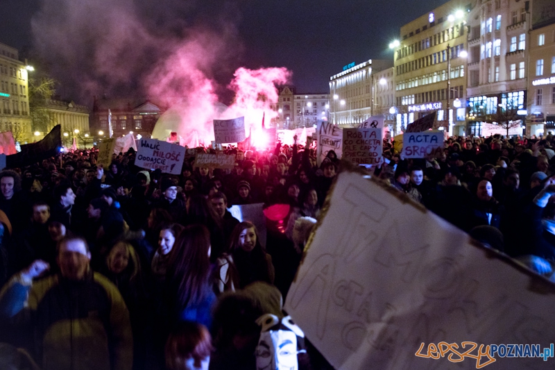 Protest przeciwko ACTA - 26.01.2012 r. Foto: lepszyPOZNAN.pl / Piotr Rychter Protest przeciwko ACTA - 26.01.2012 r. Foto: lepszyPOZNAN.pl / Piotr Rychter