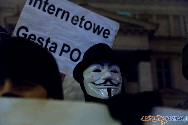 Protest przeciwko ACTA - 26.01.2012 r. Foto: lepszyPOZNAN.pl / Piotr Rychter Protest przeciwko ACTA - 26.01.2012 r. Foto: lepszyPOZNAN.pl / Piotr Rychter