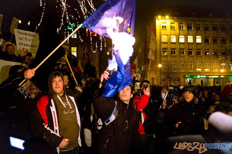 Protest przeciwko ACTA - 26.01.2012 r. Foto: lepszyPOZNAN.pl / Piotr Rychter Protest przeciwko ACTA - 26.01.2012 r. Foto: lepszyPOZNAN.pl / Piotr Rychter