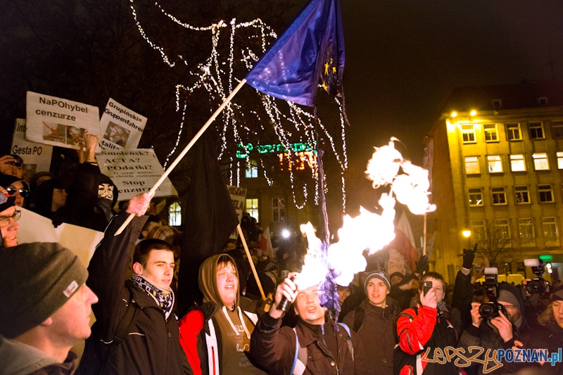 Protest przeciwko ACTA - 26.01.2012 r. Foto: lepszyPOZNAN.pl / Piotr Rychter Protest przeciwko ACTA - 26.01.2012 r. Foto: lepszyPOZNAN.pl / Piotr Rychter