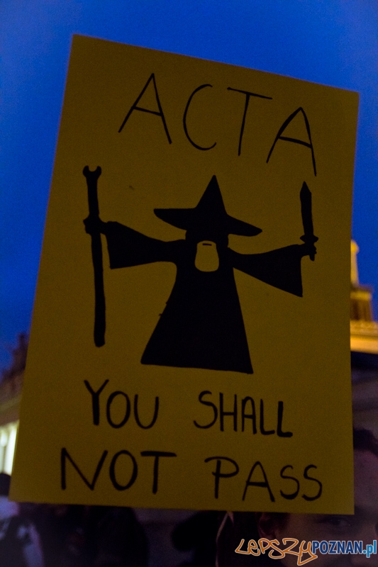 Protest przeciwko ACTA - 26.01.2012 r. Foto: lepszyPOZNAN.pl / Piotr Rychter Protest przeciwko ACTA - 26.01.2012 r. Foto: lepszyPOZNAN.pl / Piotr Rychter