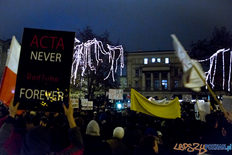 Protest przeciwko ACTA - 26.01.2012 r. Foto: lepszyPOZNAN.pl / Piotr Rychter Protest przeciwko ACTA - 26.01.2012 r. Foto: lepszyPOZNAN.pl / Piotr Rychter