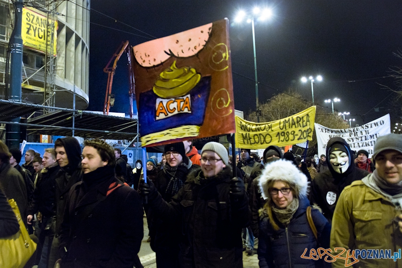 Protest przeciwko ACTA - 26.01.2012 r. Foto: lepszyPOZNAN.pl / Piotr Rychter Protest przeciwko ACTA - 26.01.2012 r. Foto: lepszyPOZNAN.pl / Piotr Rychter