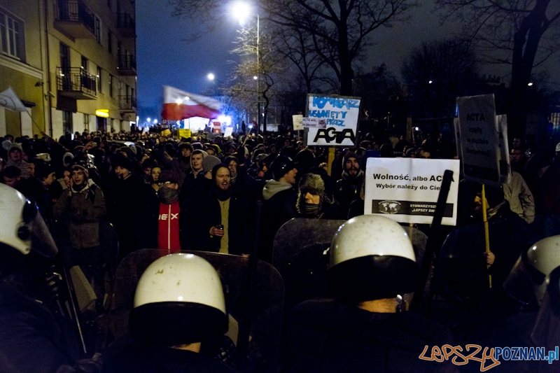 Protest przeciwko ACTA - 26.01.2012 r. Foto: lepszyPOZNAN.pl / Piotr Rychter Protest przeciwko ACTA - 26.01.2012 r. Foto: lepszyPOZNAN.pl / Piotr Rychter