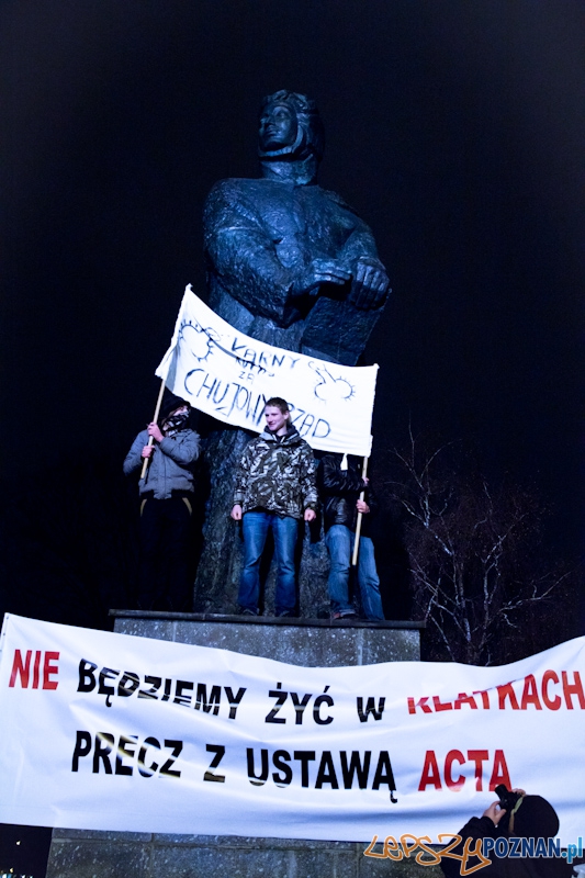 Protest przeciwko ACTA - 26.01.2012 r. Foto: lepszyPOZNAN.pl / Piotr Rychter Protest przeciwko ACTA - 26.01.2012 r. Foto: lepszyPOZNAN.pl / Piotr Rychter