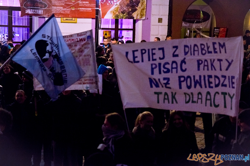 Protest przeciwko ACTA - 26.01.2012 r. Foto: lepszyPOZNAN.pl / Piotr Rychter Protest przeciwko ACTA - 26.01.2012 r. Foto: lepszyPOZNAN.pl / Piotr Rychter