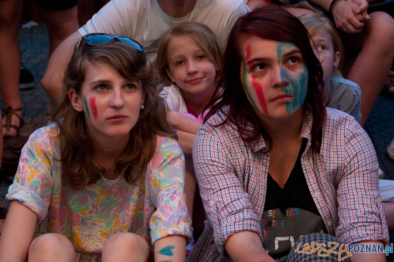 Strefa Kibica podczas finałowego meczu Euro 2012 Hiszpania - Włochy - Poznań 01.07.2012 r. Foto: LepszyPOZNAN.pl / Paweł Rychter Strefa Kibica podczas finałowego meczu Euro 2012 Hiszpania - Włochy - Poznań 01.07.2012 r. Foto: LepszyPOZNAN.pl / Paweł Rychter