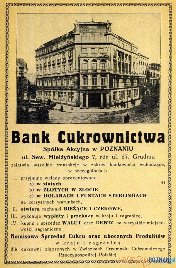 Bank Cukrownictwa -dzisiejszy Okrąglak, 27 grudnia 16_ 1927 Foto: Muzeum Narodowe w Poznaniu, wystawa Miejska ikonosfera na drukach reklamowych z widokami Poznania 18 Bank Cukrownictwa -dzisiejszy Okrąglak, 27 grudnia 16_ 1927 Foto: Muzeum Narodowe w Poznaniu, wystawa Miejska ikonosfera na drukach reklamowych z widokami Poznania 18