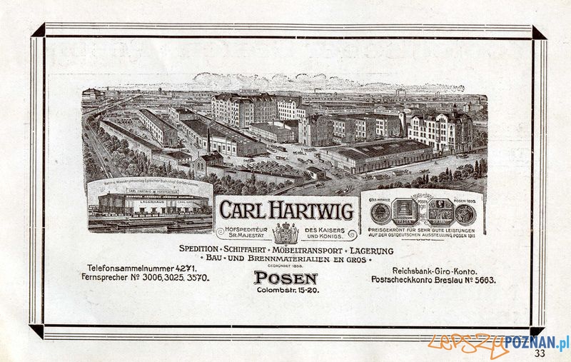 C. Hartwig, Towarowa 37-45_ 1912 rok, Ic 33_ s. 36 Foto: Muzeum Narodowe w Poznaniu, wystawa Miejska ikonosfera na drukach reklamowych z widokami Poznania 18 C. Hartwig, Towarowa 37-45_ 1912 rok, Ic 33_ s. 36 Foto: Muzeum Narodowe w Poznaniu, wystawa Miejska ikonosfera na drukach reklamowych z widokami Poznania 18