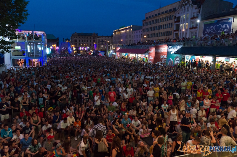 Finał UEFA EURO 2012 - Hiszpania - Włochy. Strefa Kibica w Poznaniu Foto: lepszyPOZNAN.pl / Piotr Rychter Finał UEFA EURO 2012 - Hiszpania - Włochy. Strefa Kibica w Poznaniu Foto: lepszyPOZNAN.pl / Piotr Rychter