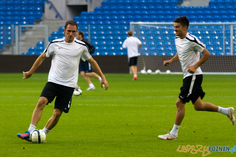 Zawodnicy kazachskiego zespołu Żetysu Tałdykorgan podczas treningu na Stadionie Miejskim w Poznaniu Foto: lepszyPOZNAN.pl/ Piotr Rychter Zawodnicy kazachskiego zespołu Żetysu Tałdykorgan podczas treningu na Stadionie Miejskim w Poznaniu Foto: lepszyPOZNAN.pl/ Piotr Rychter