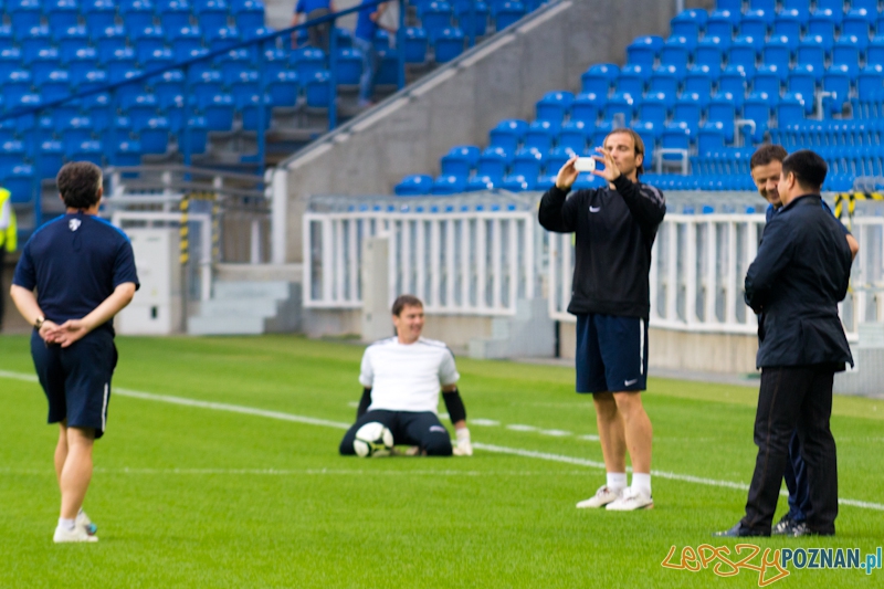 Zawodnicy kazachskiego zespołu Żetysu Tałdykorgan podczas treningu na Stadionie Miejskim w Poznaniu Foto: lepszyPOZNAN.pl/ Piotr Rychter Zawodnicy kazachskiego zespołu Żetysu Tałdykorgan podczas treningu na Stadionie Miejskim w Poznaniu Foto: lepszyPOZNAN.pl/ Piotr Rychter