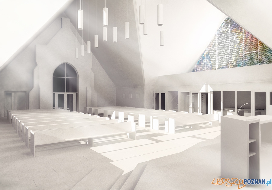 Nowa część kościoła w Rokietnicy - wizualizacje Foto: Front Architects Nowa część kościoła w Rokietnicy - wizualizacje Foto: Front Architects