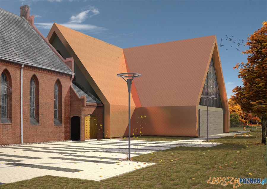 Nowa część kościoła w Rokietnicy - wizualizacje Foto: Front Architects Nowa część kościoła w Rokietnicy - wizualizacje Foto: Front Architects