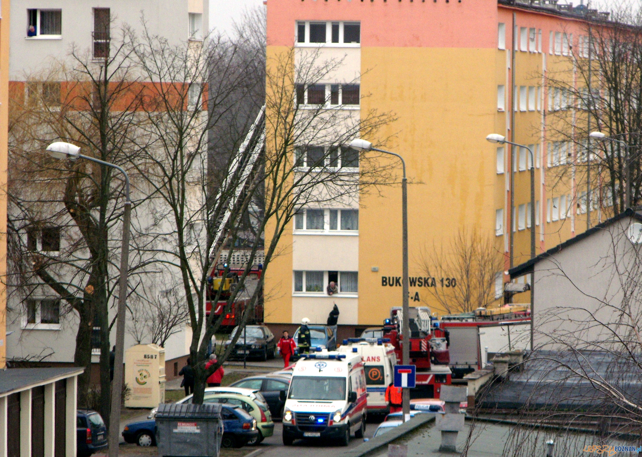 Pożar na Bukowskiej Foto: Janusz Pożar na Bukowskiej Foto: Janusz