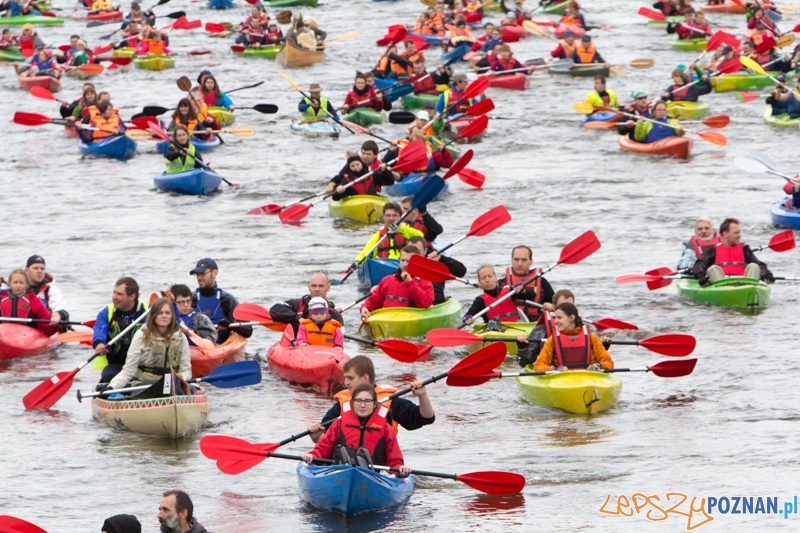Kajakowa masa krytyczna - spływ Wartą z Puszczykówka do Mostu Rocha  Foto: lepszyPOZNAN.pl / Piotr Rychter
