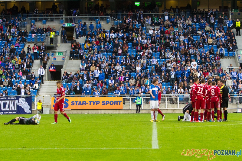 28. kolejka T-Mobile Ekstraklasy - Lech Poznań - Podbeskidzie Bielsko-Biała (25.05.2013 r.) - Karol Linetty ucierpiał w starciu z Richardem Zajacem Foto: lepszyPOZNAN.pl / Piotr Rychter 28. kolejka T-Mobile Ekstraklasy - Lech Poznań - Podbeskidzie Bielsko-Biała (25.05.2013 r.) - Karol Linetty ucierpiał w starciu z Richardem Zajacem Foto: lepszyPOZNAN.pl / Piotr Rychter