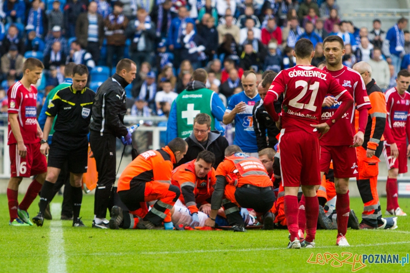28. kolejka T-Mobile Ekstraklasy - Lech Poznań - Podbeskidzie Bielsko-Biała (25.05.2013 r.) - Karol Linetty ucierpiał w starciu z Richardem Zajacem Foto: lepszyPOZNAN.pl / Piotr Rychter 28. kolejka T-Mobile Ekstraklasy - Lech Poznań - Podbeskidzie Bielsko-Biała (25.05.2013 r.) - Karol Linetty ucierpiał w starciu z Richardem Zajacem Foto: lepszyPOZNAN.pl / Piotr Rychter