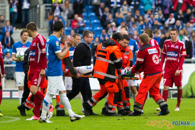 28. kolejka T-Mobile Ekstraklasy - Lech Poznań - Podbeskidzie Bielsko-Biała (25.05.2013 r.) - Karol Linetty ucierpiał w starciu z Richardem Zajacem Foto: lepszyPOZNAN.pl / Piotr Rychter 28. kolejka T-Mobile Ekstraklasy - Lech Poznań - Podbeskidzie Bielsko-Biała (25.05.2013 r.) - Karol Linetty ucierpiał w starciu z Richardem Zajacem Foto: lepszyPOZNAN.pl / Piotr Rychter