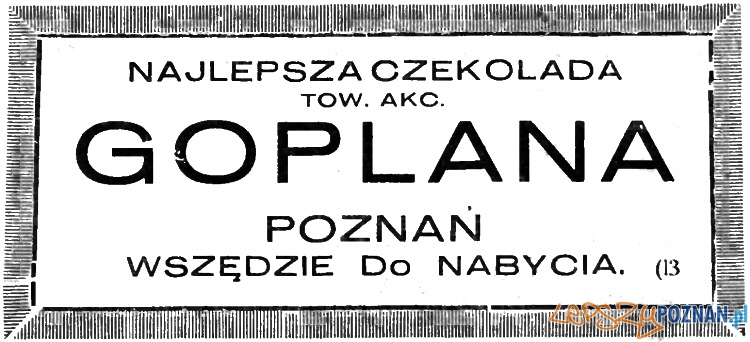 Goplana_ogłoszenie Ilustrowany Kurjer Zachodni 1926 r. Foto: poznan.wikia Goplana_ogłoszenie Ilustrowany Kurjer Zachodni 1926 r. Foto: poznan.wikia