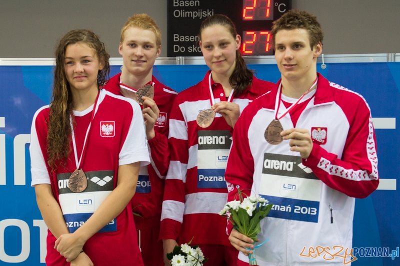 Mistrzostwa Europy Juniorów w Pływaniu - brązowi medaliści 4x100m stylem zmiennym - Termy Maltańskie Foto: lepszyPOZNAN.pl / Piotr Rychter Mistrzostwa Europy Juniorów w Pływaniu - brązowi medaliści 4x100m stylem zmiennym - Termy Maltańskie Foto: lepszyPOZNAN.pl / Piotr Rychter