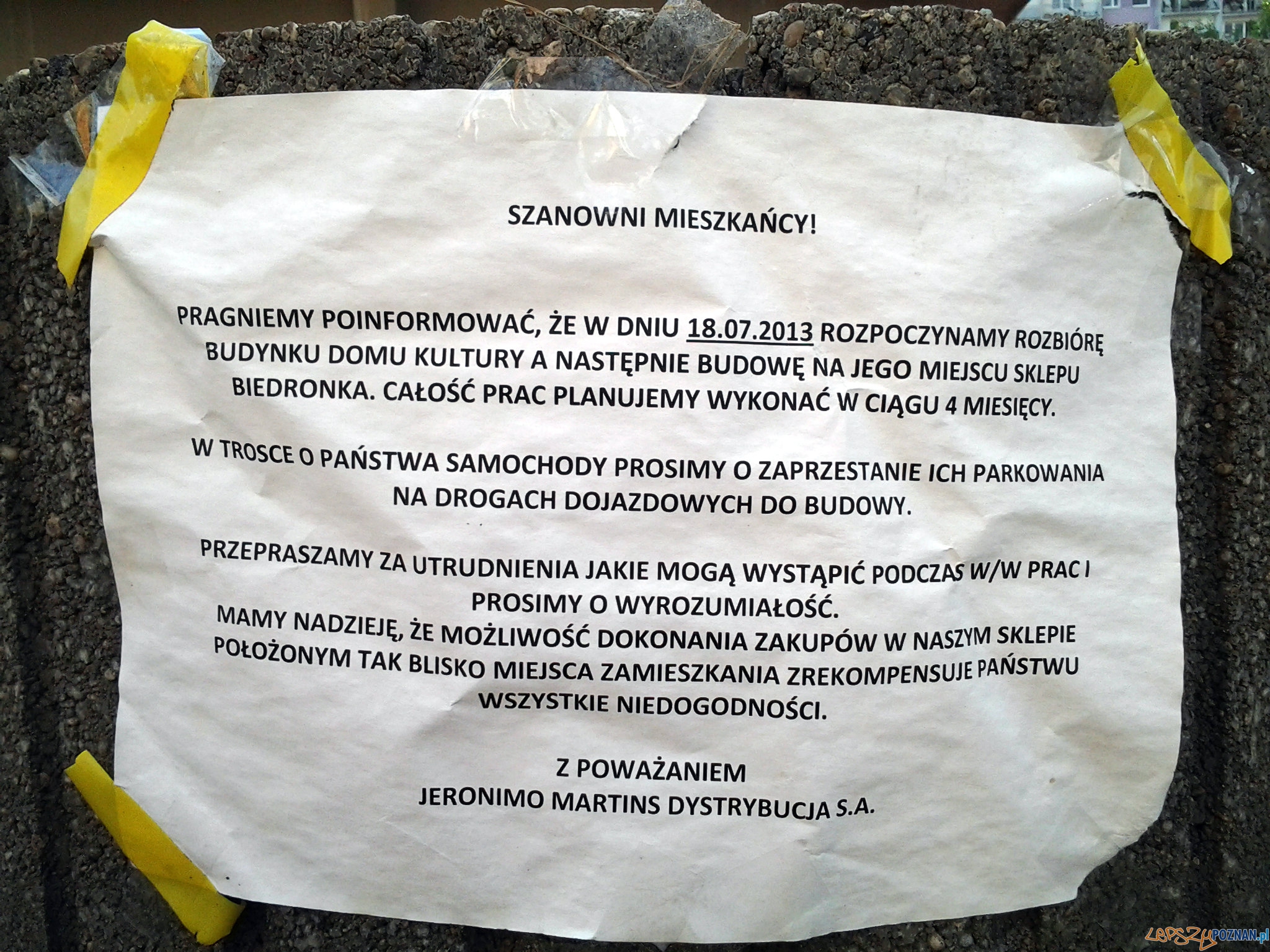 Rozbiórka domu kultury na os. B. Śmiałego Foto: lepszyPOZNAN.pl / tab Rozbiórka domu kultury na os. B. Śmiałego Foto: lepszyPOZNAN.pl / tab