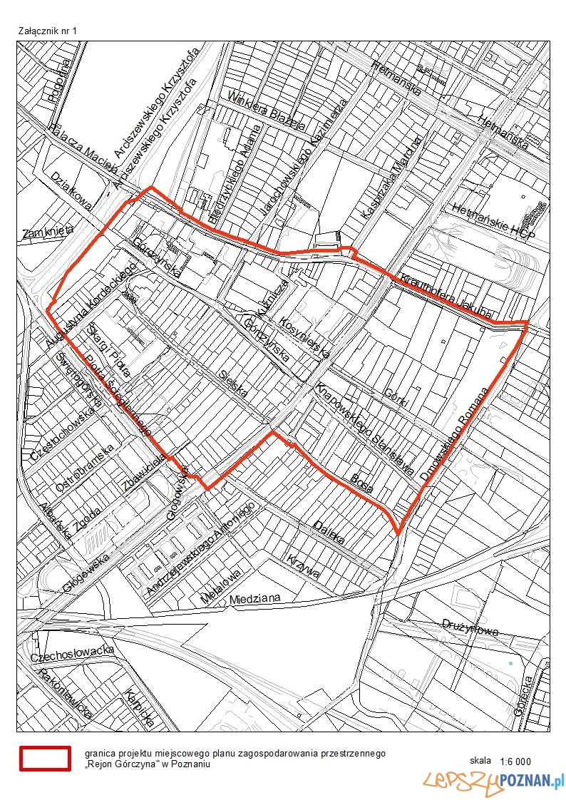 Granice Planu Górczyn Foto: Granice Planu Górczyn Foto: