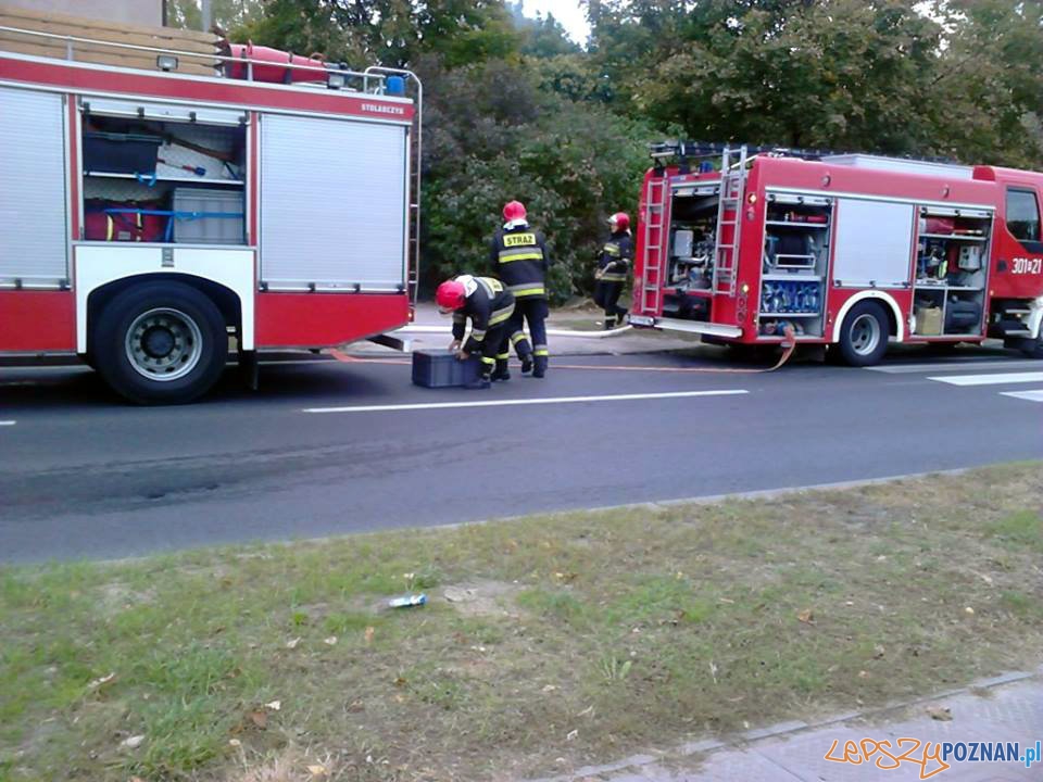 Pożar poddasza na ul. Głównej Foto: Marta Bucka Pożar poddasza na ul. Głównej Foto: Marta Bucka