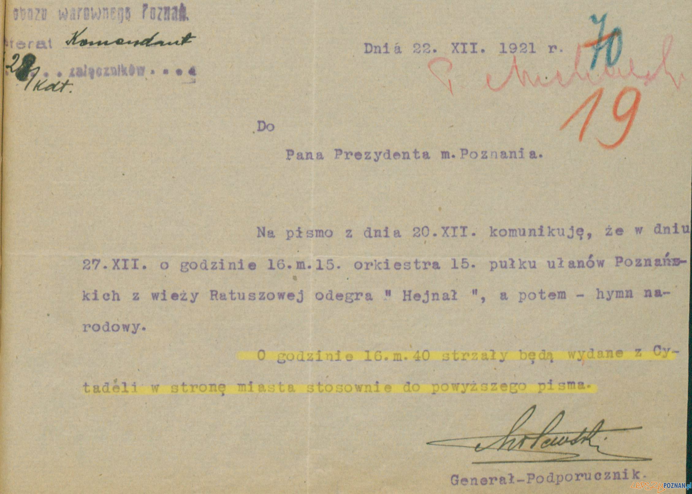 16.40 Powstanie Wielkopolskie notka Foto: UMP 16.40 Powstanie Wielkopolskie notka Foto: UMP