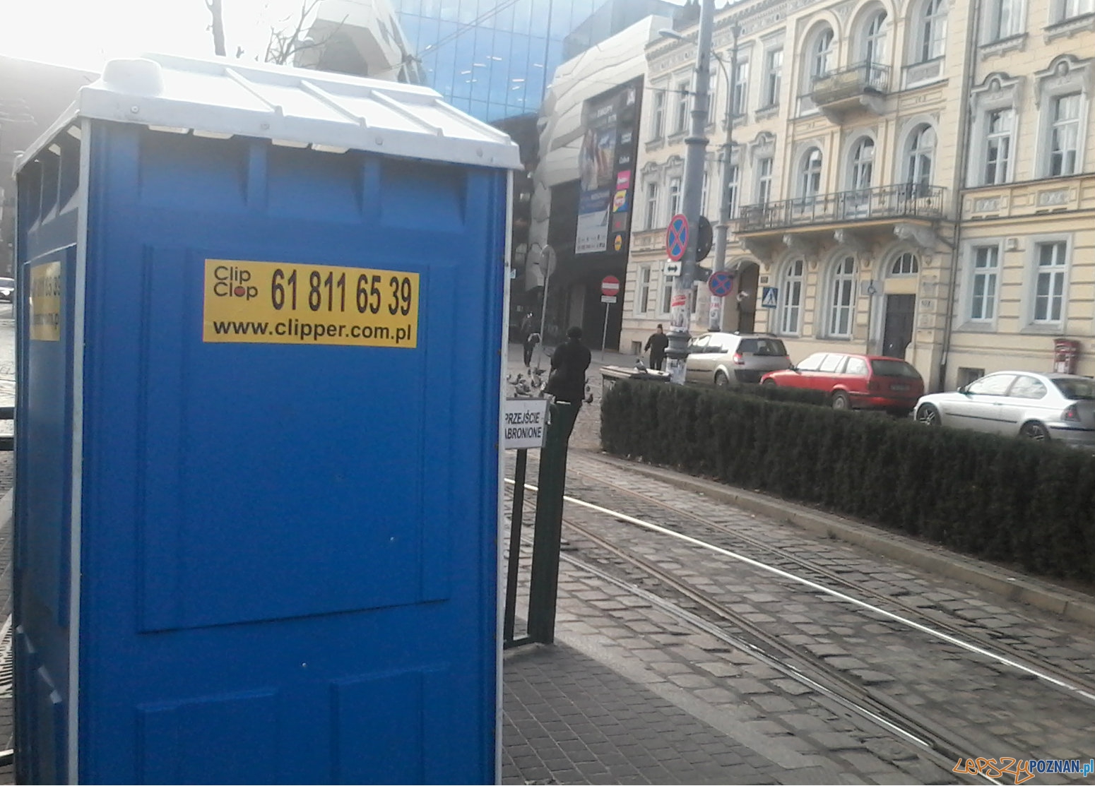 Toaleta przenośna na Marcinkowskiego. Foto: Paweł Sztando Toaleta przenośna na Marcinkowskiego. Foto: Paweł Sztando